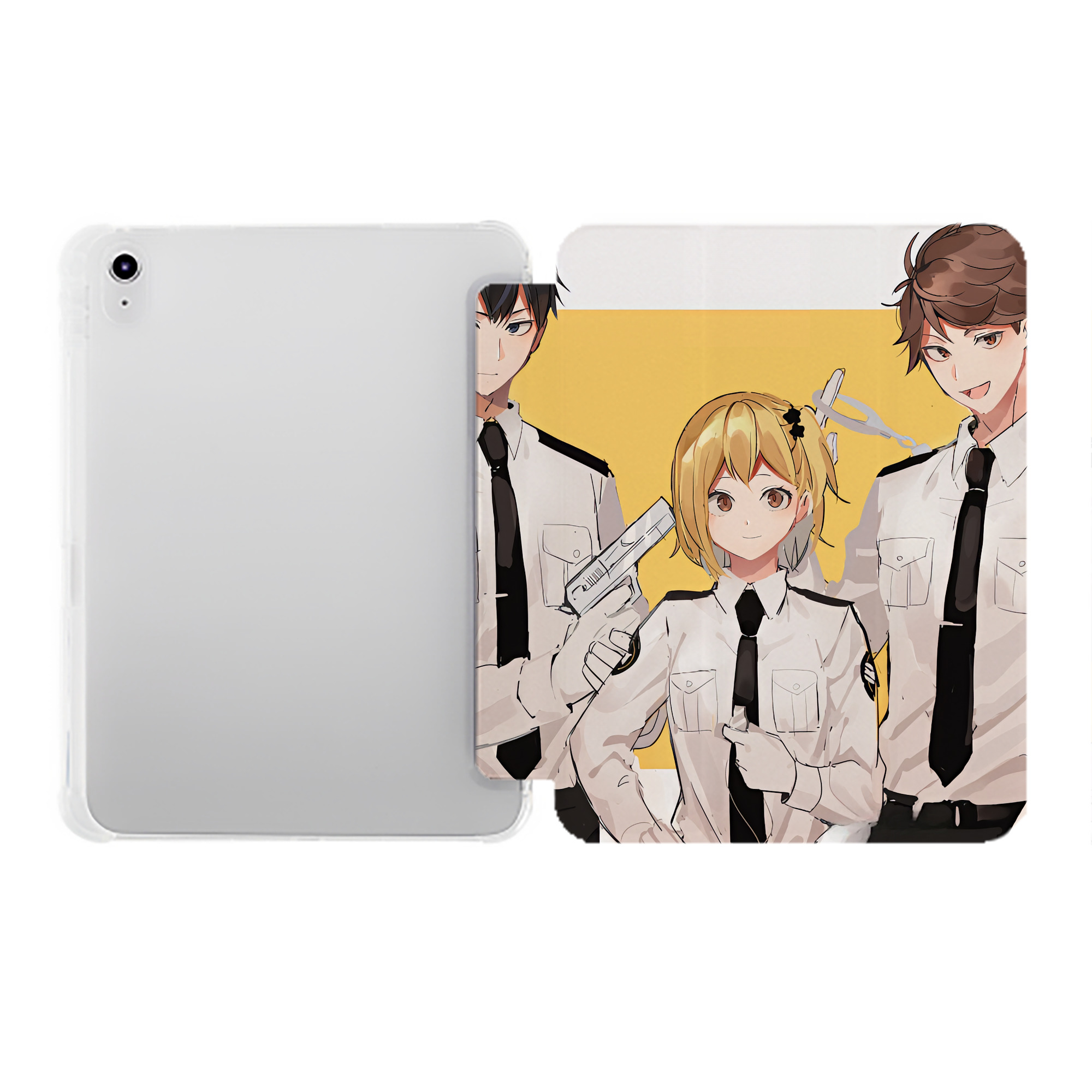 （画像用） ハイキュー!! Haikyu!! IPad ケース ペン収納付き 三つ折りスタンド PUレザー×シリコン 対応機種9.5/10.5/10.9インチ